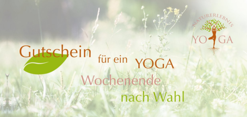 Geschenkgutschein für ein YOGA-Wochenende Vorderseite